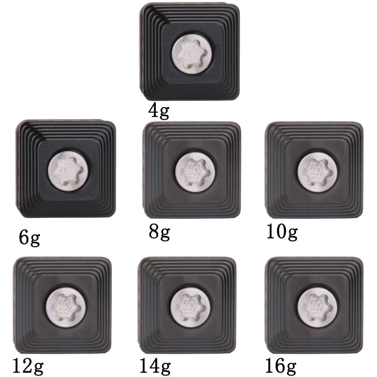 TaylorMade M5 weight 16g components layout including top, bottom, and screw