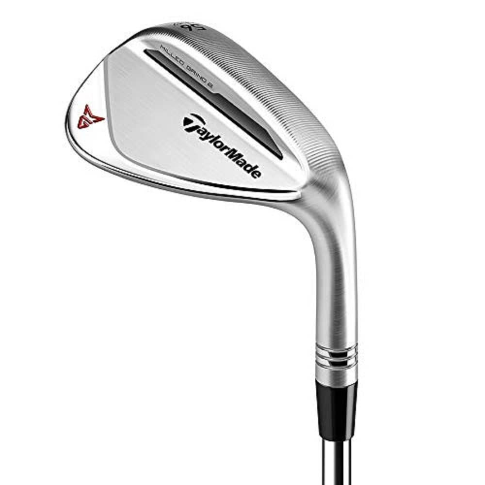 TaylorMade MG2 Chrome wedge raw face close-up showing greenside spin potential