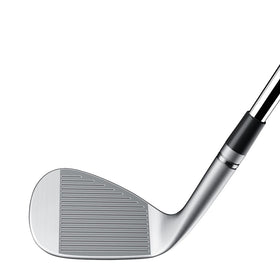 TaylorMade MG4 Chrome wedge sole detail highlighting precise grind and bounce geometry.
