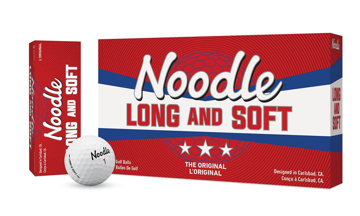 TaylorMade Noodle Long & Soft DDZ ball in hand emphasizes soft feel