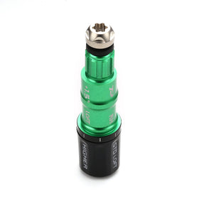Taylormade-compatible adapter close-up, durable aluminum alloy construction for longevity.