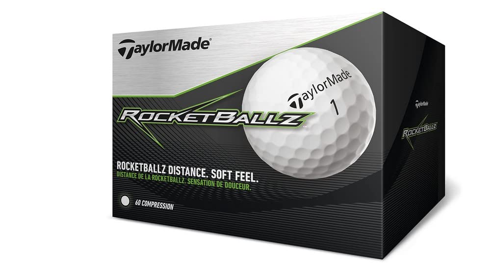 TaylorMade RBZ Soft golf ball close-up highlighting soft feel and white finish