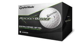 TaylorMade RBZ Soft golf ball close-up highlighting soft feel and white finish