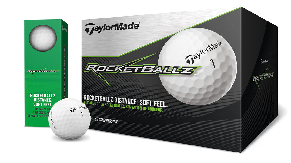 TaylorMade Rocketballz 36-pack balls ready for maximum distance off the tee.