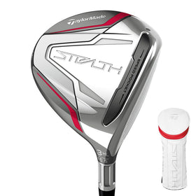 TaylorMade Stealth fairway carbon crown boosts speed and clean turf interaction.