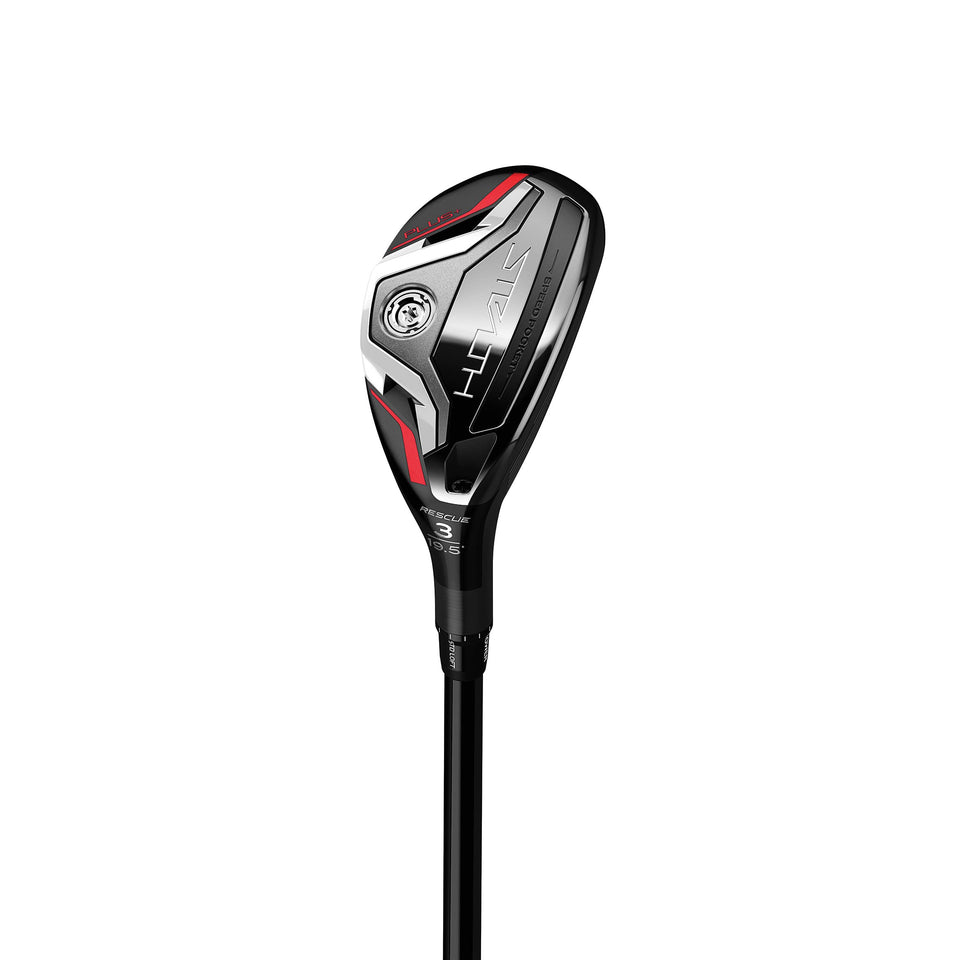 TaylorMade Stealth Plus Tour Rescue left-handed face image highlights fast ball speeds