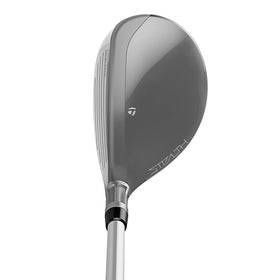 TaylorMade Stealth2 High Draw Rescue Womens 5-26 RH close-up of Twist Face for straighter shots.