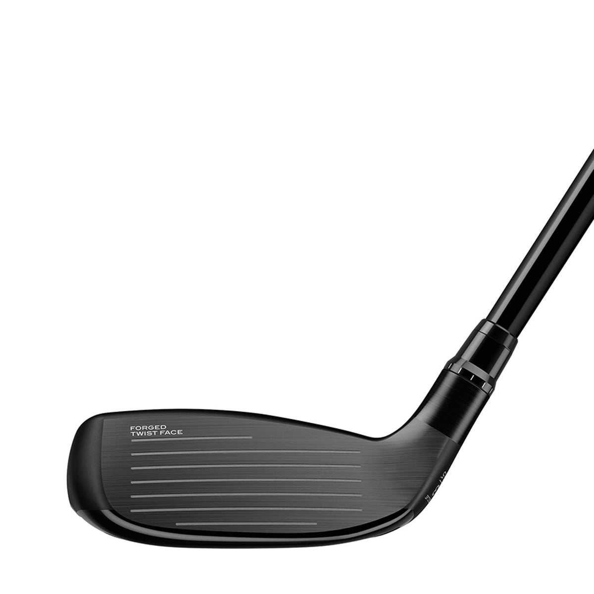 TaylorMade Stealth2 Plus Rescue face-crown contrast aids alignment at address.