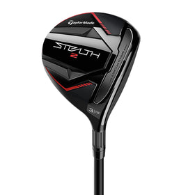 TaylorMade Stealth2 Steel Fairway 5 left-handed head, face view with alignment aid for confident aiming.