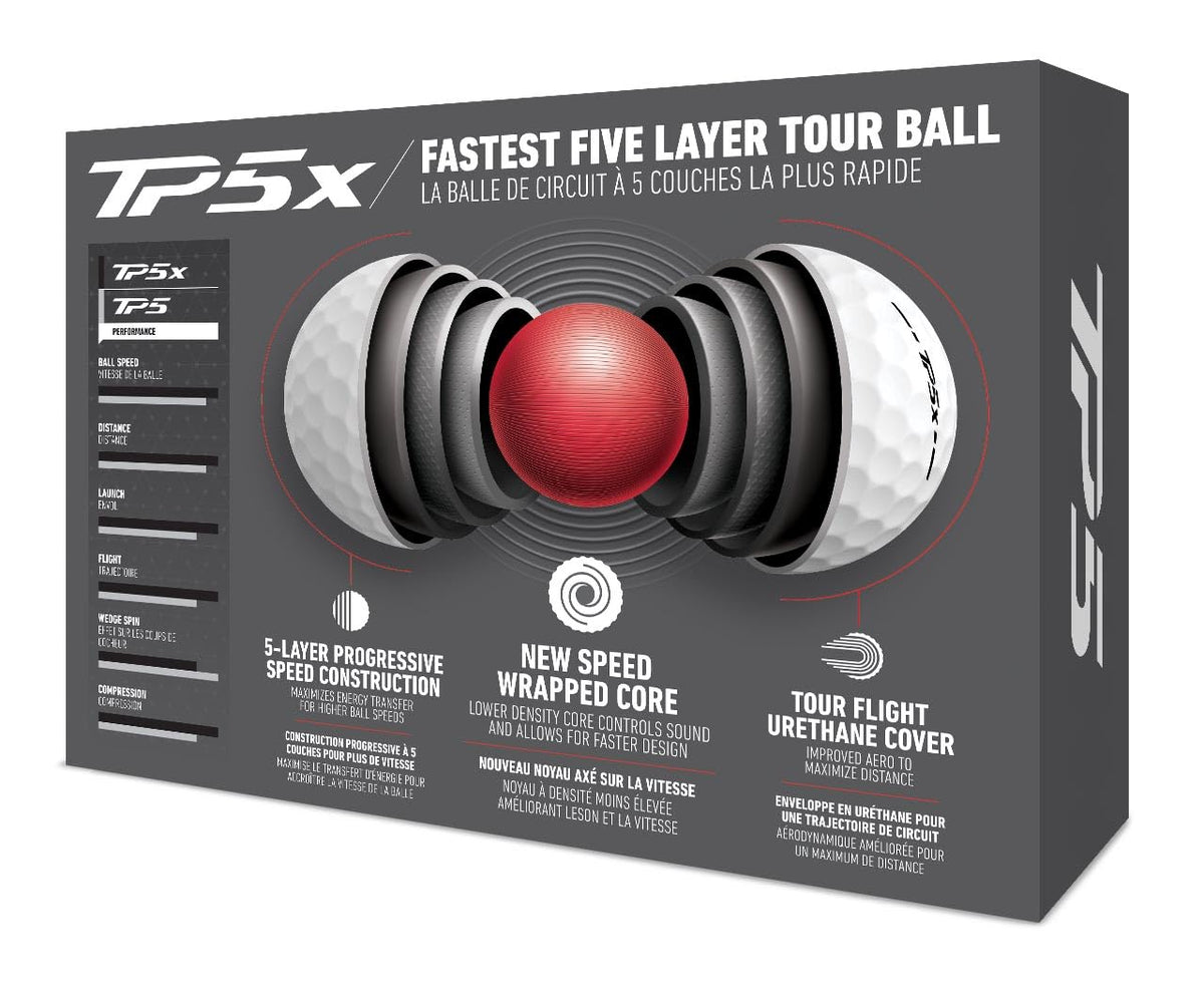 TaylorMade Symbol TP5X Cactus golf ball side view highlights color contrast and feedback