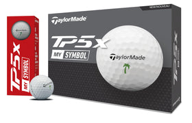 TaylorMade Symbol TP5X palm-tree golf-ball greenside view for controlled approach.
