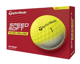 TaylorMade TM24 SpeedSoft yellow ball for high visibility and soft feel