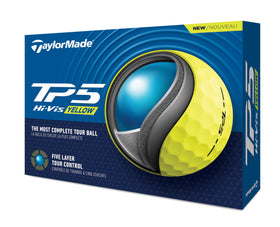TaylorMade TM24 TP5 yellow pack front view for high greenside visibility