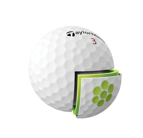 TaylorMade Tour Response ball seamless Tour Flight dimple close-up for stable flight