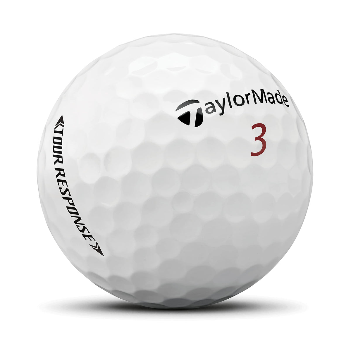 TaylorMade Tour Response ball soft urethane close-up highlighting soft feel during grip