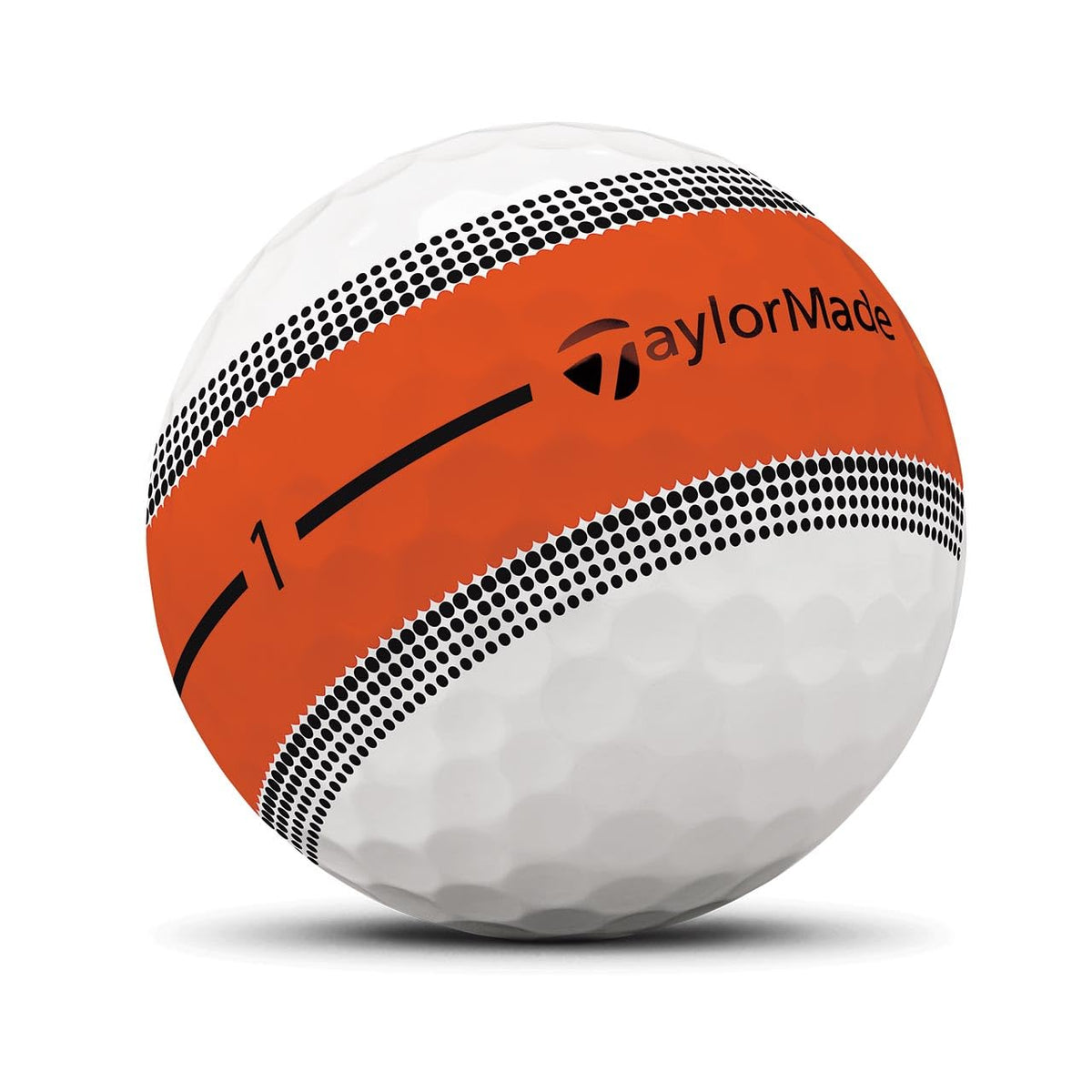 TaylorMade Tour Response Stripe highlights aerodynamics with a new dimple pattern for longer carries.