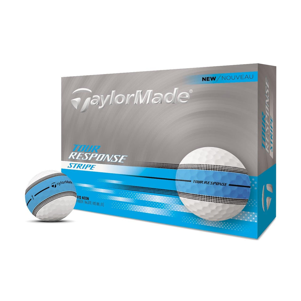 TaylorMade Tour Response Stripe Blue ball centers alignment stripe for consistent putts.