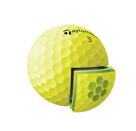TaylorMade Tour Response Yellow Dozen on-green shot demo for spin and feel.