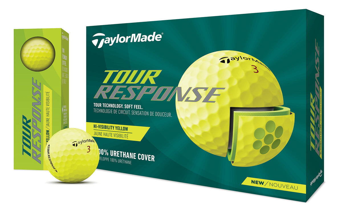 TaylorMade Tour Response Yellow Dozen Speedmantle layer promises consistent ball speed.