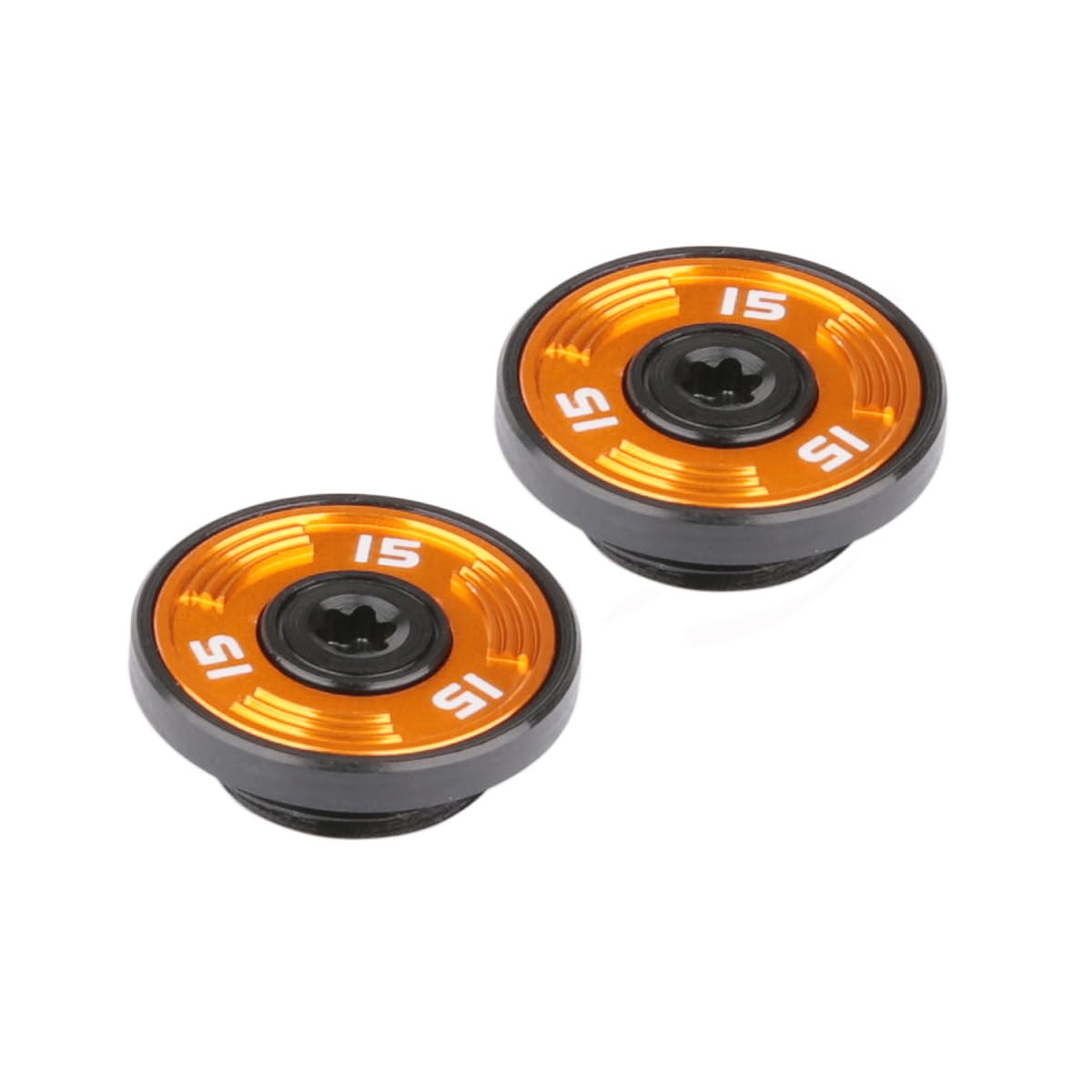 TaylorMade TP Reserve 15g replacement weight pair close-up for balanced putts.