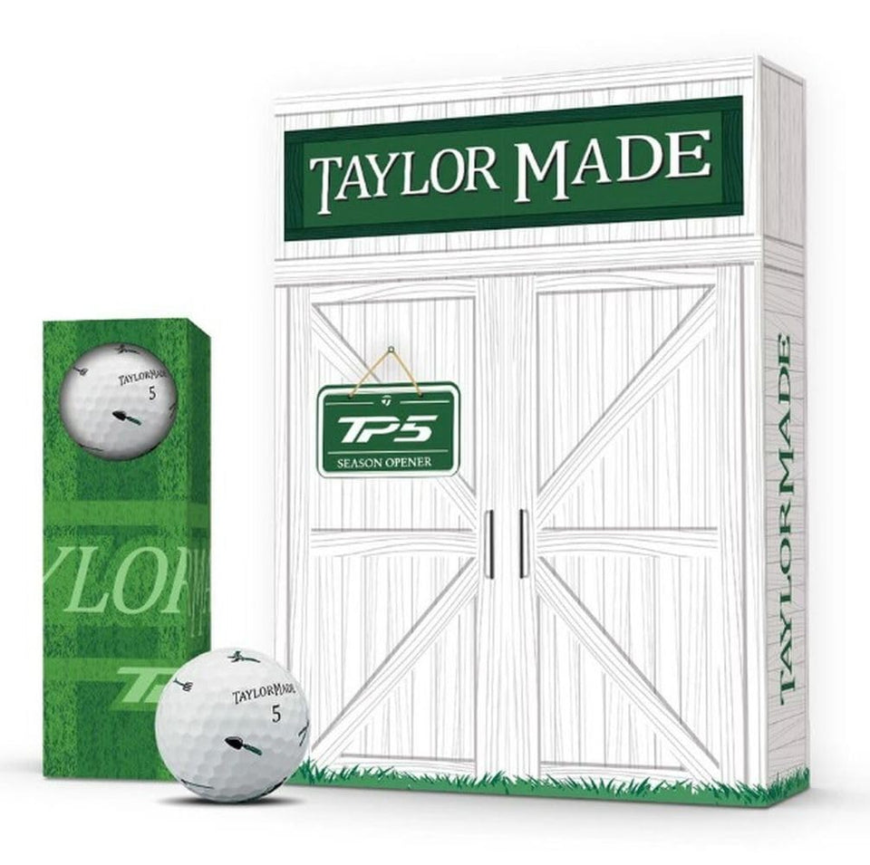 TaylorMade TP5 Pix Season Opener ball pattern close-up showing the pix design for precise flight
