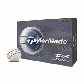 TaylorMade TP5 Stripe front view shows 360-degree alignment for precise feedback.