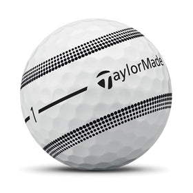 TaylorMade TP5 Stripe speed-wrapped core close-up emphasizes softer feel and quick response.