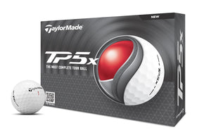 TaylorMade TP5X ball with 71 compression for faster speed at impact