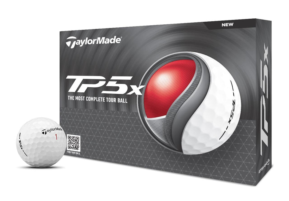 TaylorMade TP5X ball with 71 compression for faster speed at impact