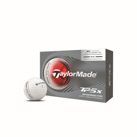 TaylorMade TP5x Performance Stripe six-ball pack, front view, improves alignment at address.