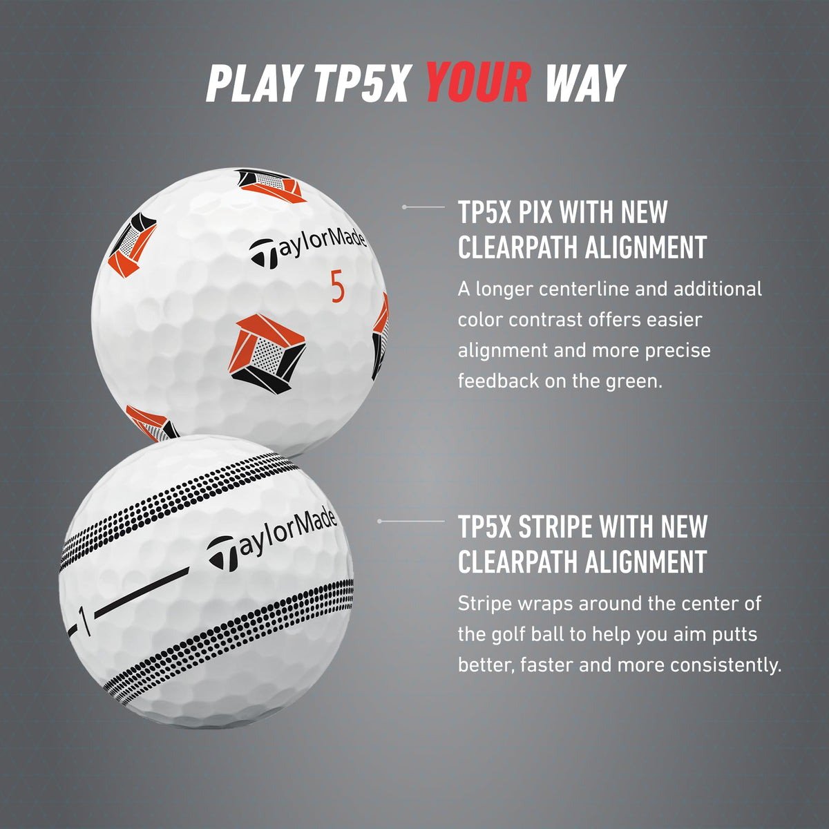TaylorMade TP5x recreation ball box for easy single pack purchases