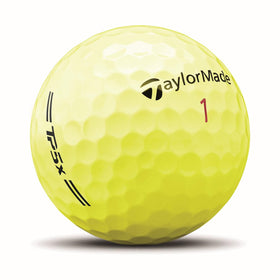 TaylorMade TP5x Yellow One Dozen – pack shot, clear product view for feature comparison.
