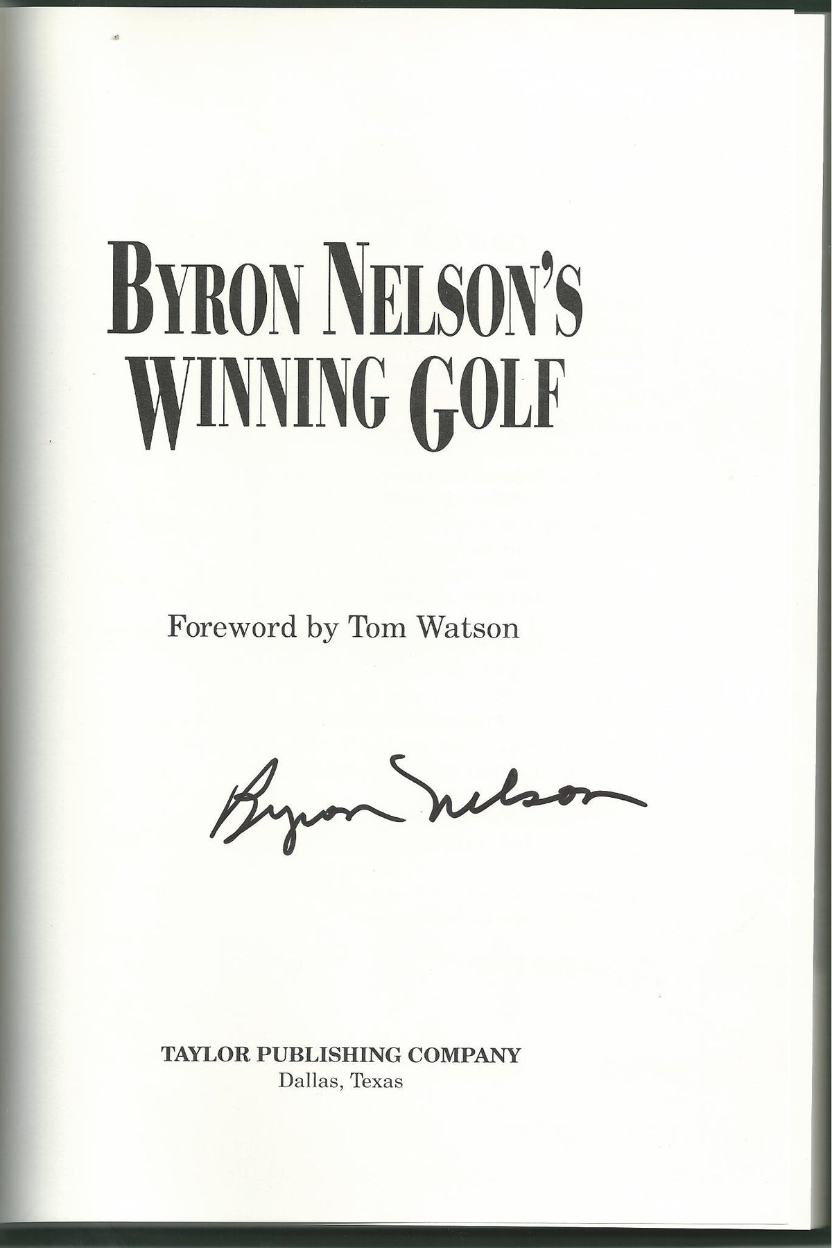 Taylor Trade Publishing Byron Nelson's Winning Golf inside spreads with actionable drills.