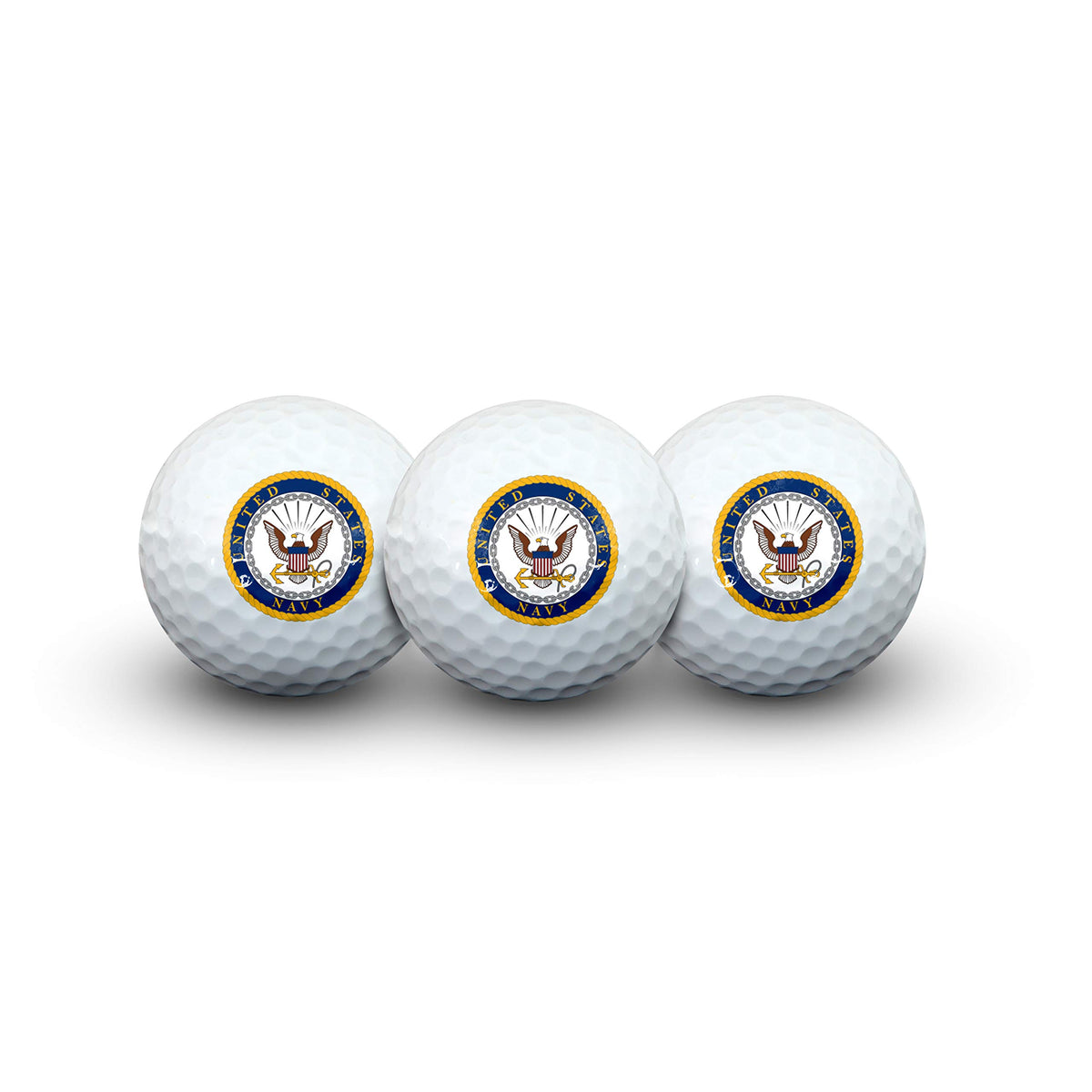 Team Effort Golf Ball Pack of 3 Military Navy with durable two-piece construction for reliable play.