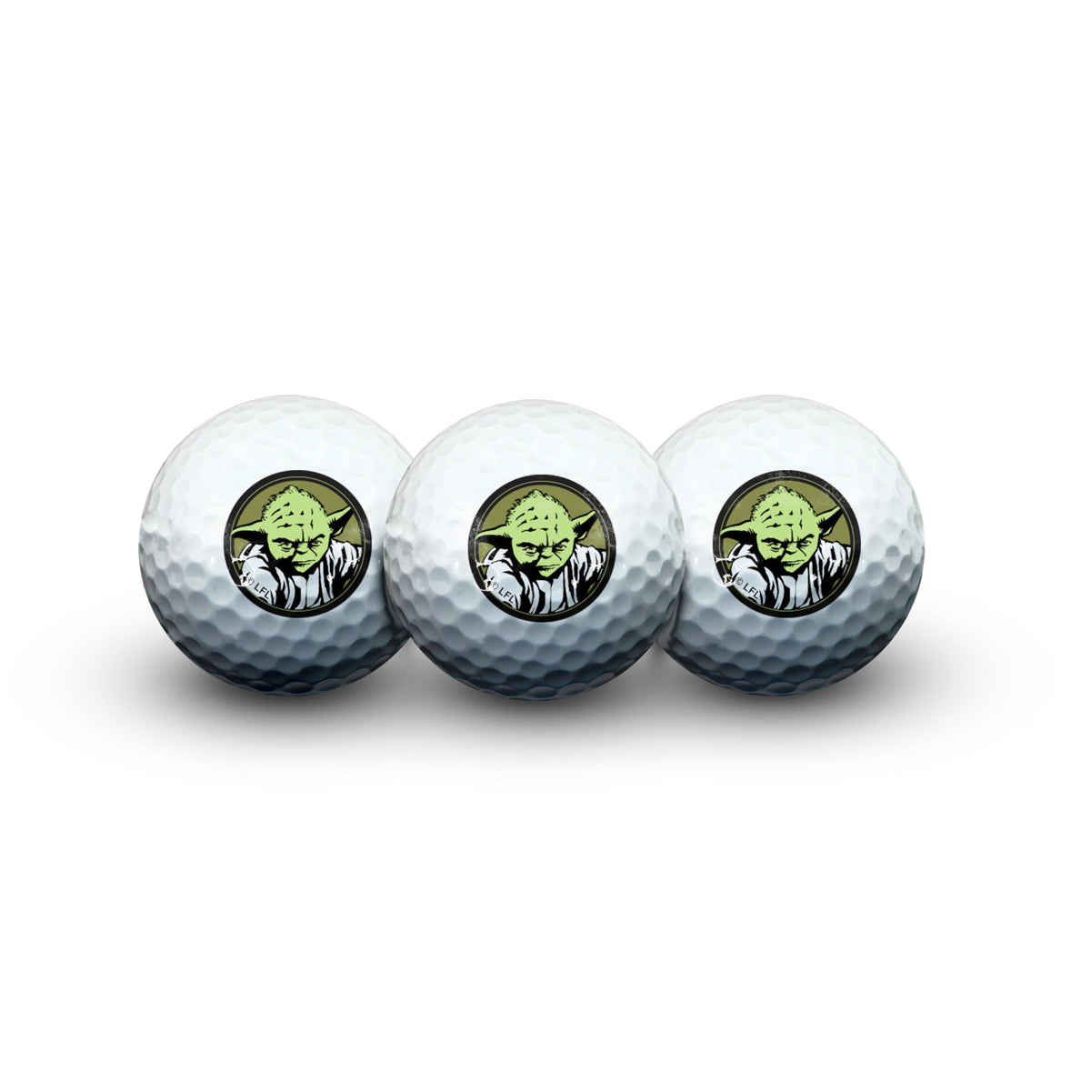 Team Effort LE golf balls featuring Yoda branding for improved feel and on-course visibility.