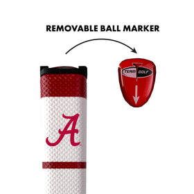 Team Golf Alabama putter grip with removable ball marker for quick setup