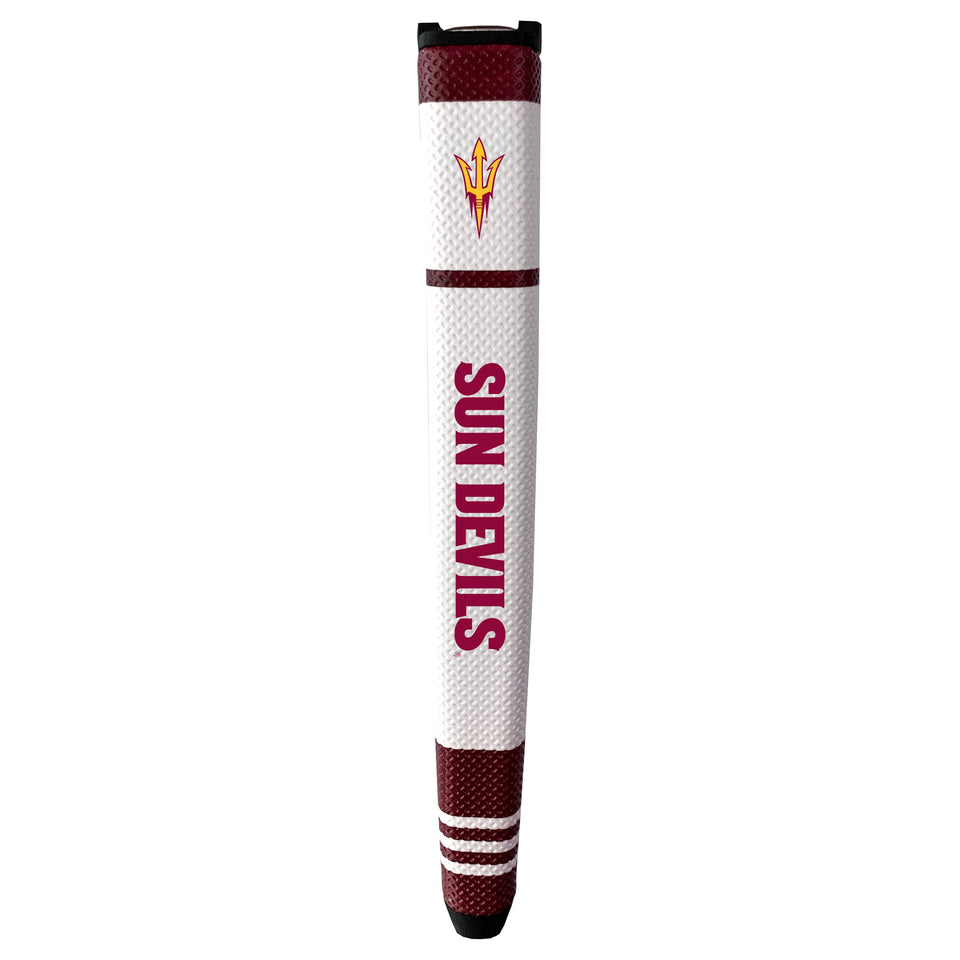Team Golf Arizona State putter grip with multi-colored design for improved control