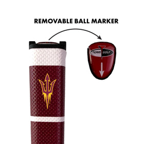 Team Golf gel-top ball marker on grip for quick marking during play