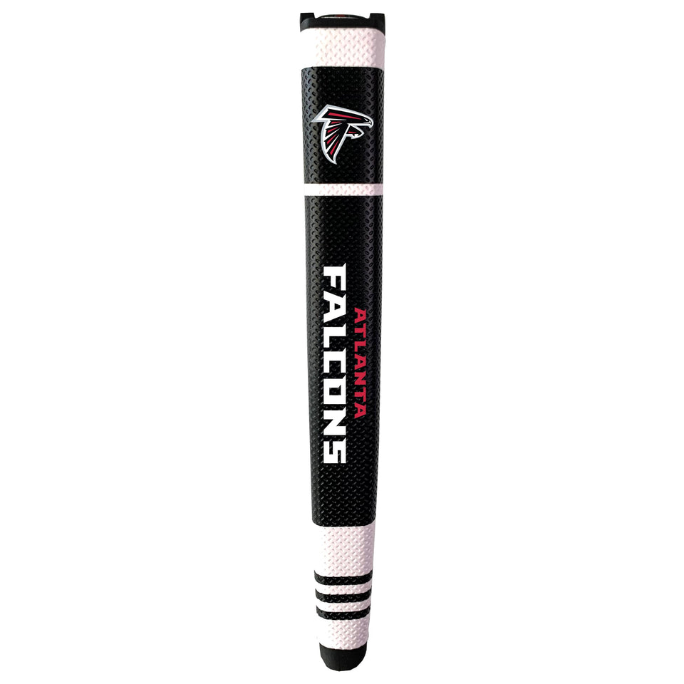 Team Golf Atlanta Falcons putter grip with multicolor finish offering a smooth feel on the green.