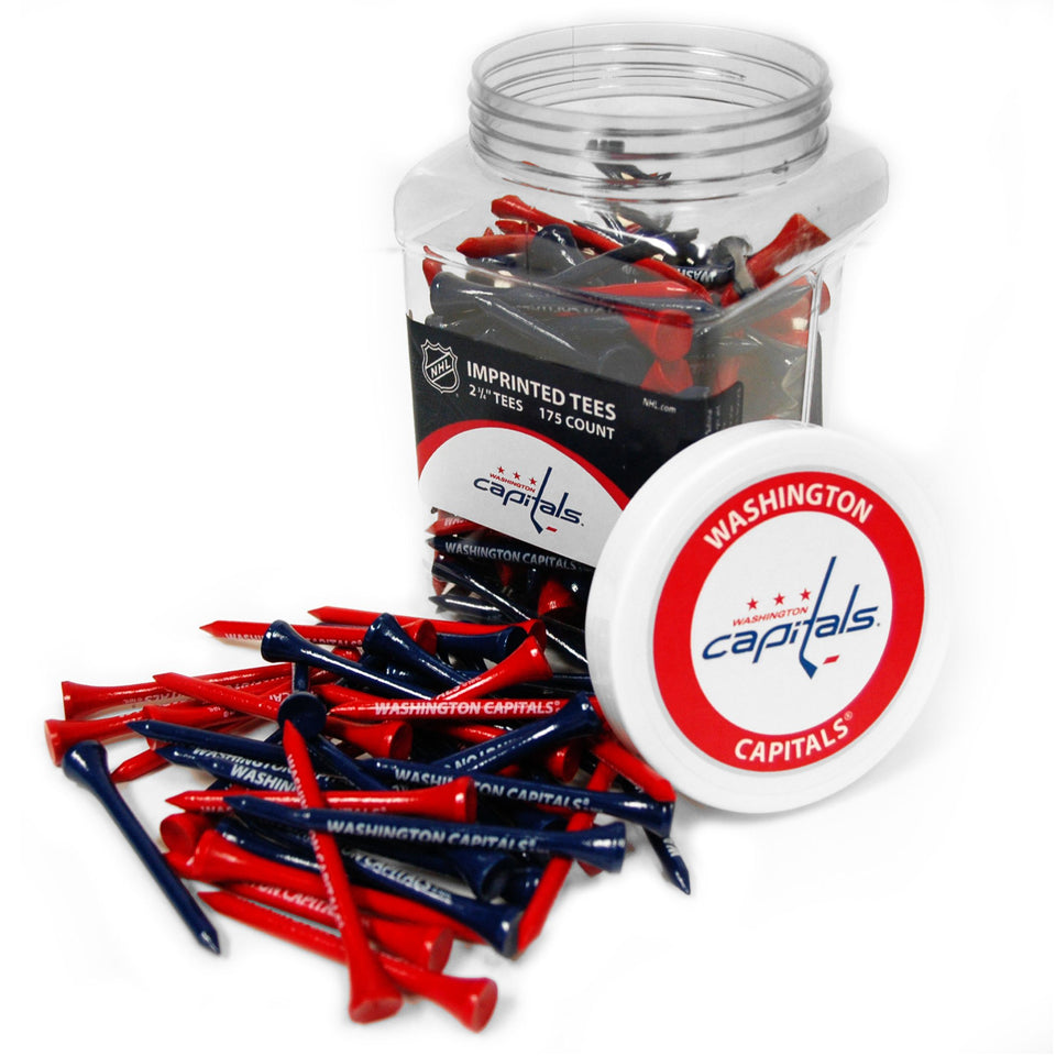 Team Golf Capitals tees jar for reliable on-course tee-offs.