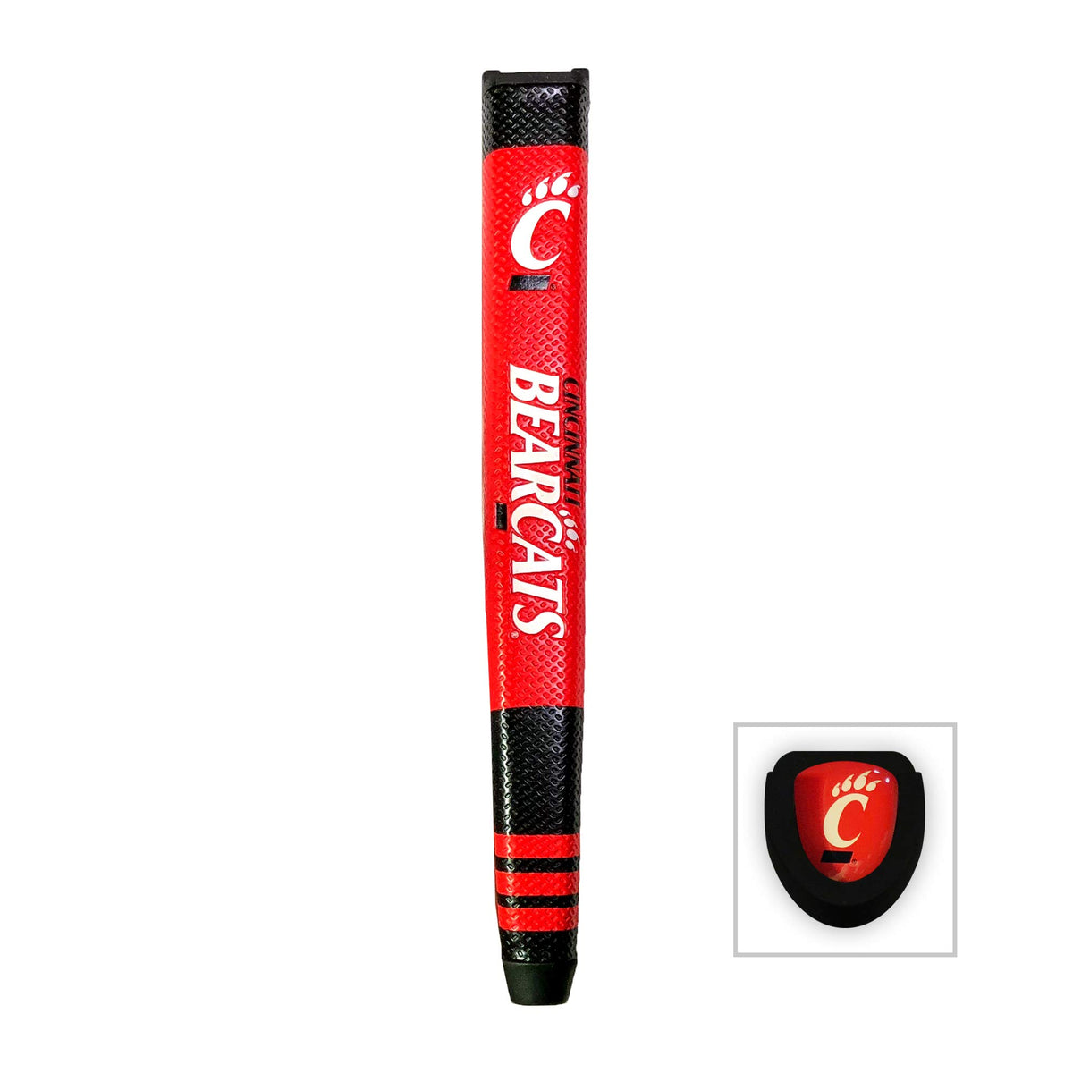 Team Golf Cincinnati Bearcats putter grip with removable gel marker for easy on-green use