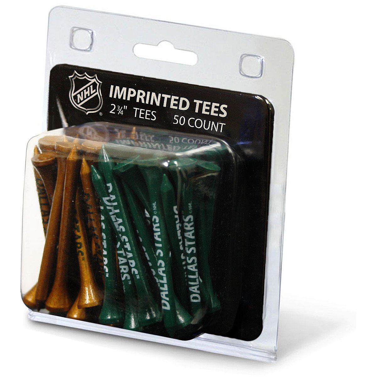 Team Golf Dallas Stars tees 2-3/4 inch pack—perfect for practice rounds and on-course flair.