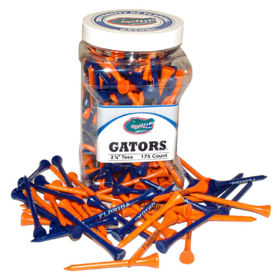 Team Golf Florida Gators 175-tee jar keeps tees organized for easy on-course setup.
