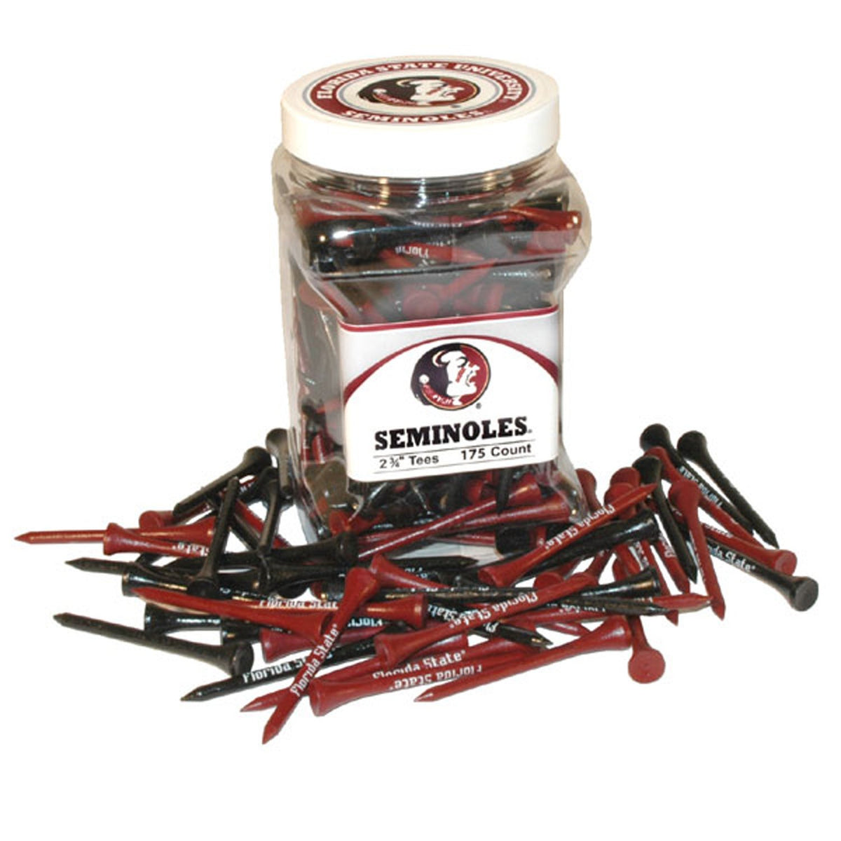 Team Golf Florida State Seminoles jar of tees ready for game-day practice