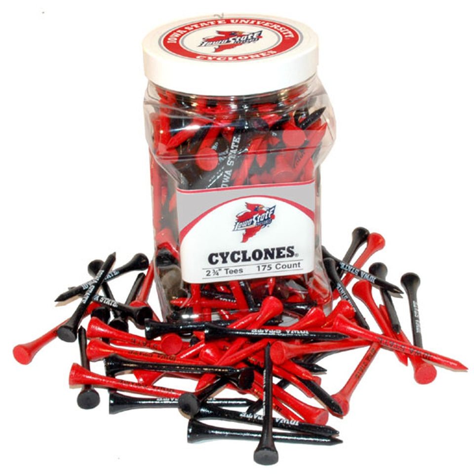 Team Golf Iowa State Cyclones jar of 175 tees for easy on-course teeing