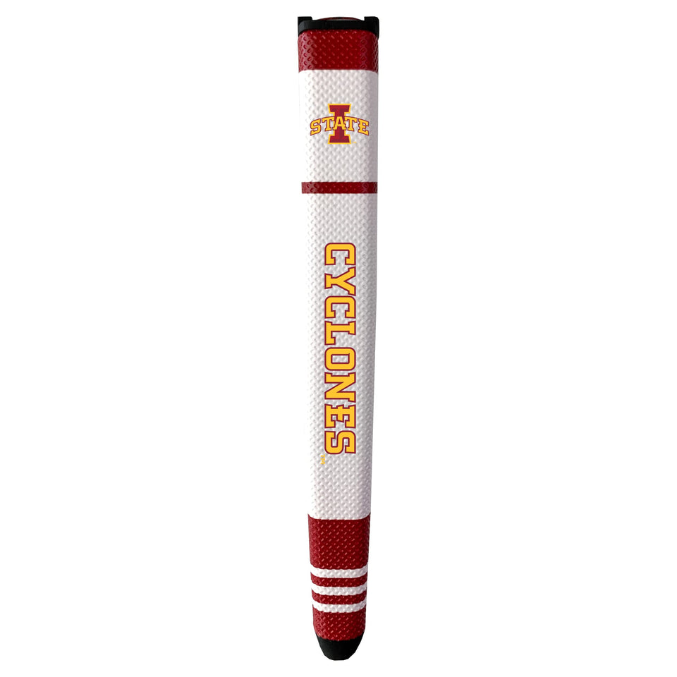 Team Golf Iowa State putter grip in multi-colored design for comfort and control.