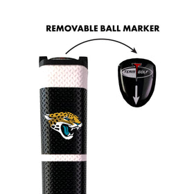Team Golf Jaguars ball marker on grip with magnet for easy attachment