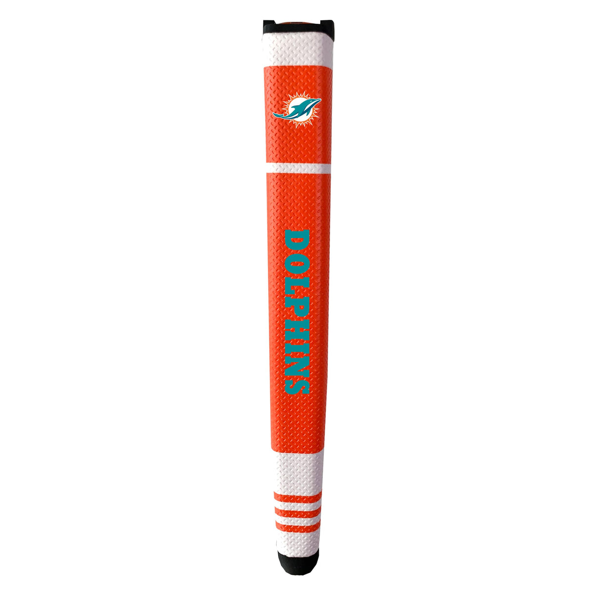 Team Golf Miami Dolphins putter grip with marker on the greens.