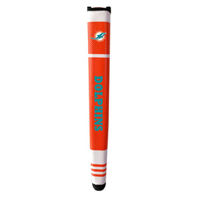 Team Golf Miami Dolphins putter grip with marker on the greens.