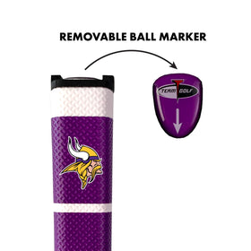 Team Golf Minnesota Vikings ball marker with magnet stays securely on the grip.